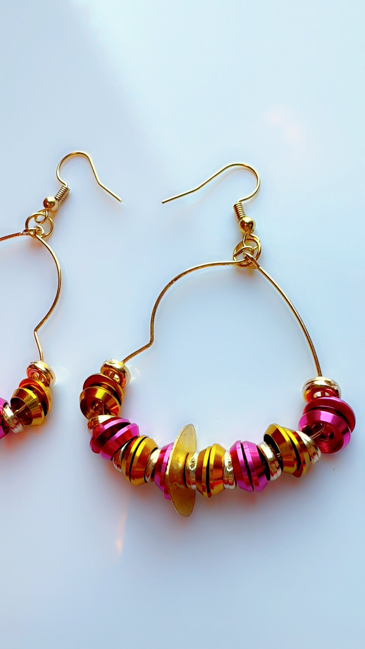 Color Pop Ear Candy Stacked Heart Hoop