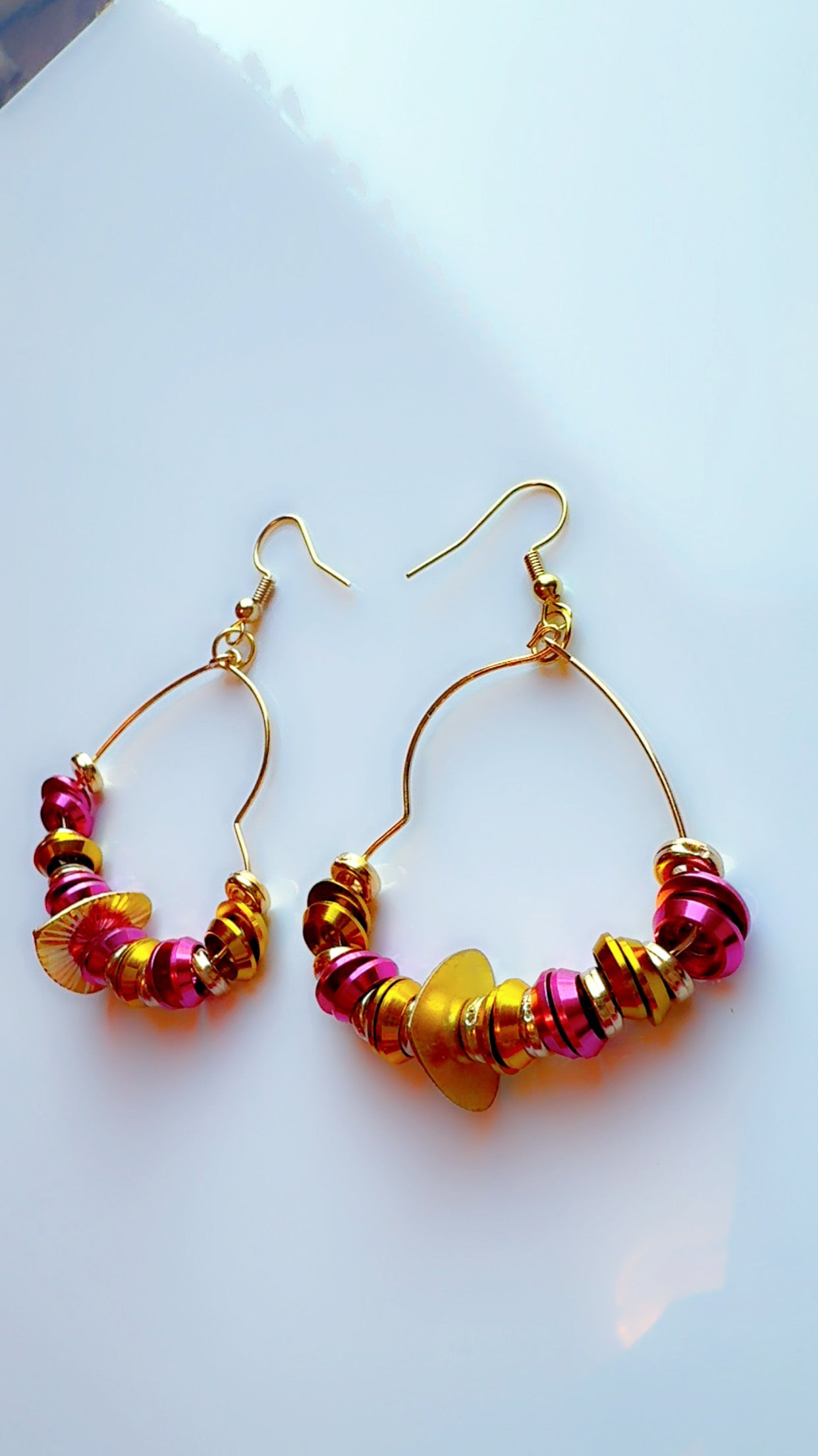 Color Pop Ear Candy Stacked Heart Hoop