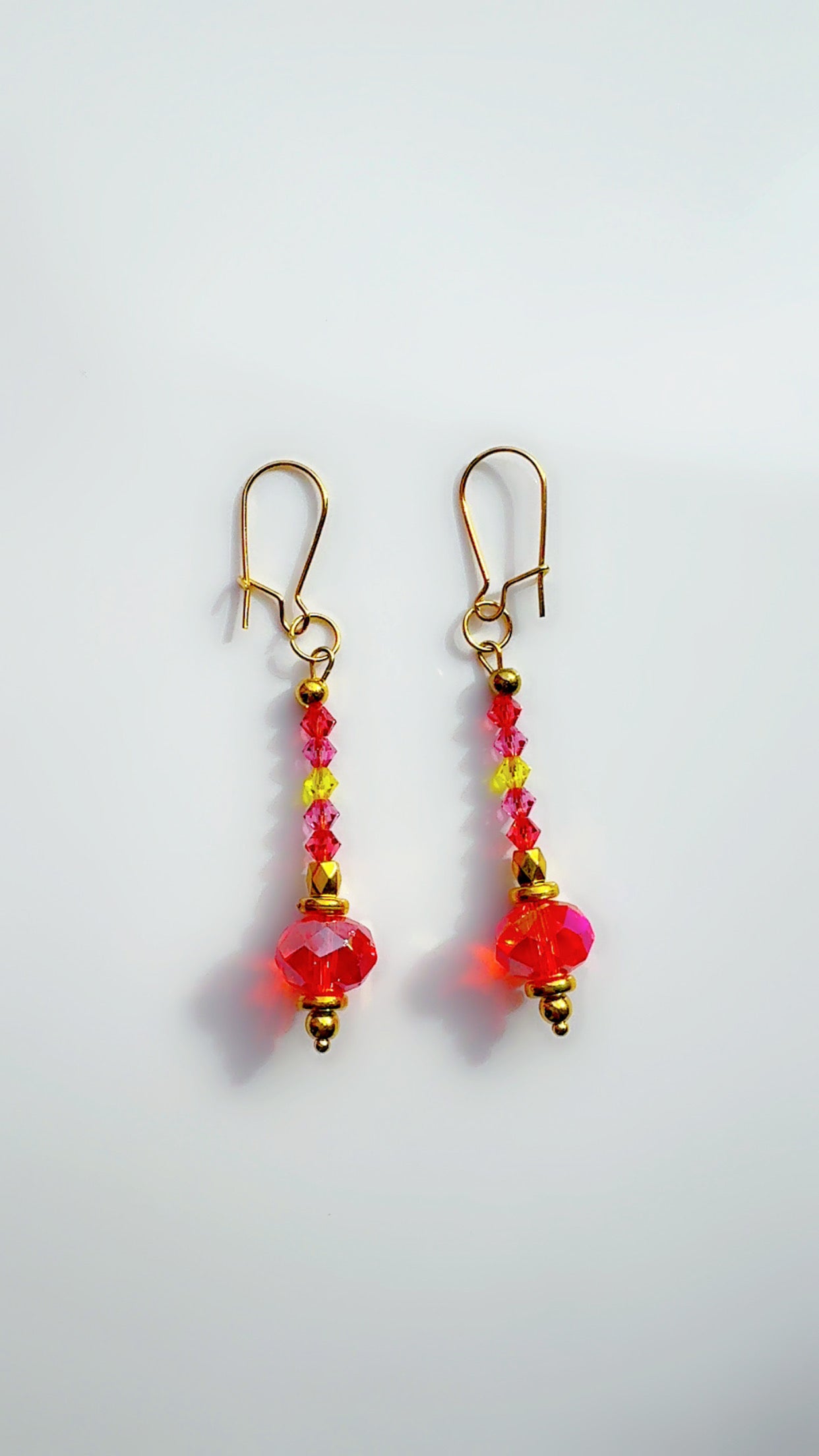 Color Pop Ear Candy Orange Yellow Genie Bottle Dangle