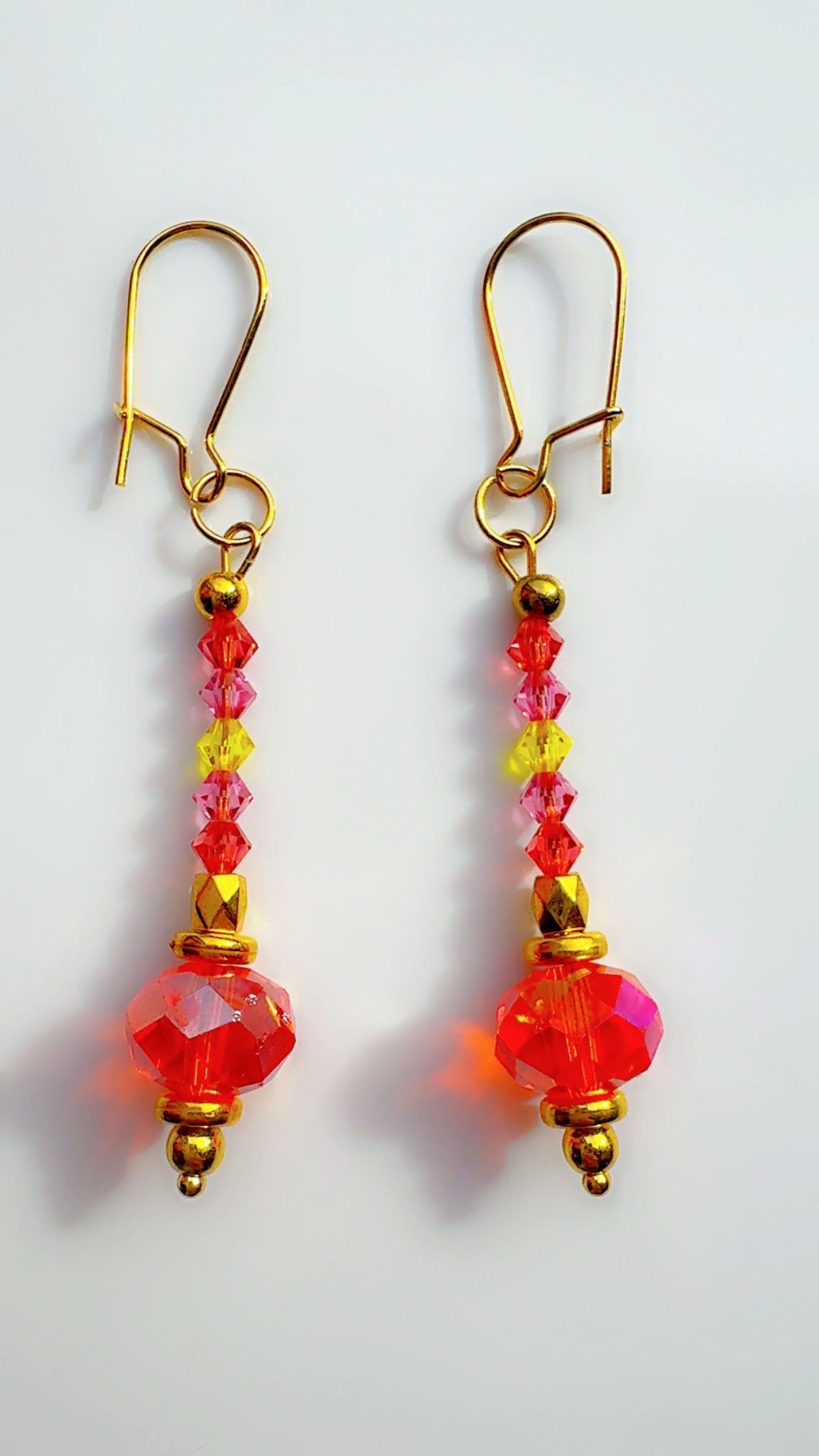 Color Pop Ear Candy Orange Yellow Genie Bottle Dangle
