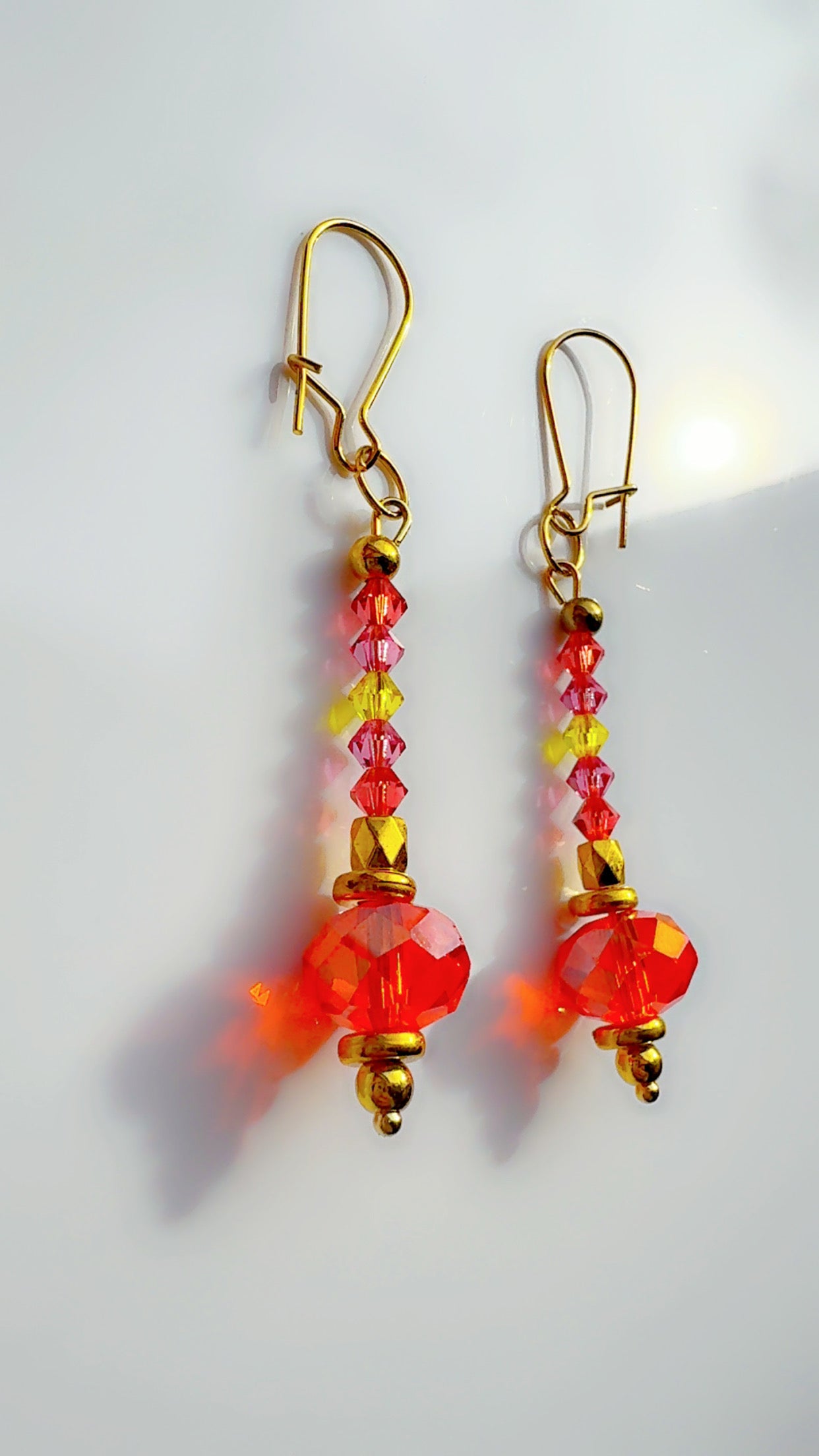Color Pop Ear Candy Orange Yellow Genie Bottle Dangle