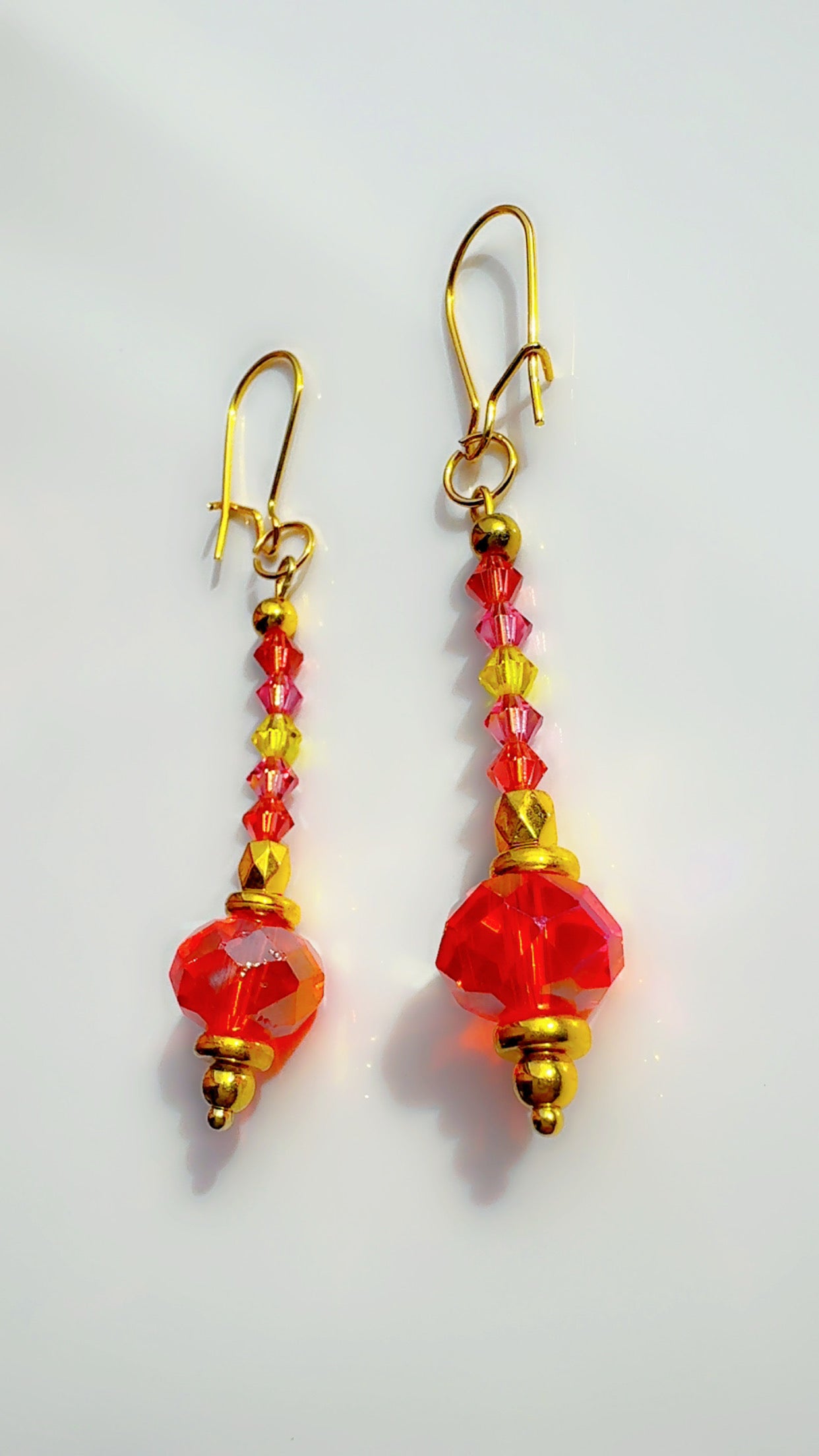 Color Pop Ear Candy Orange Yellow Genie Bottle Dangle