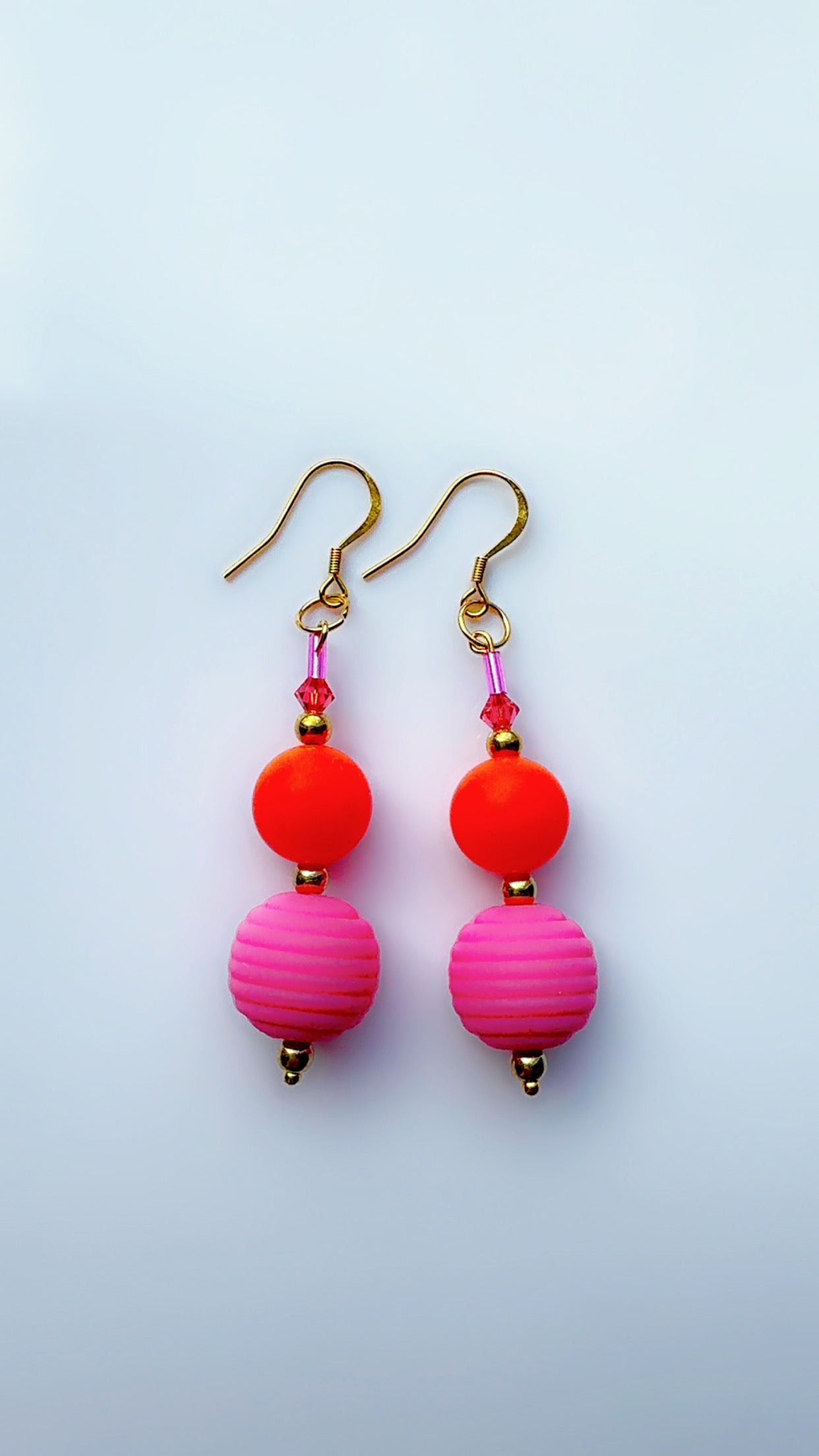 Color Pop Ear Candy Double Bubble Pink and Orange Stack