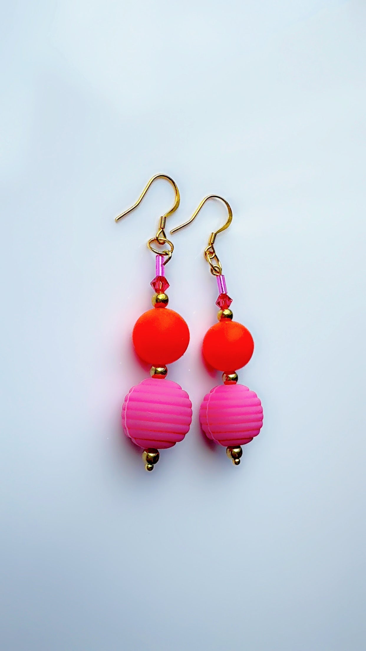 Color Pop Ear Candy Double Bubble Pink and Orange Stack