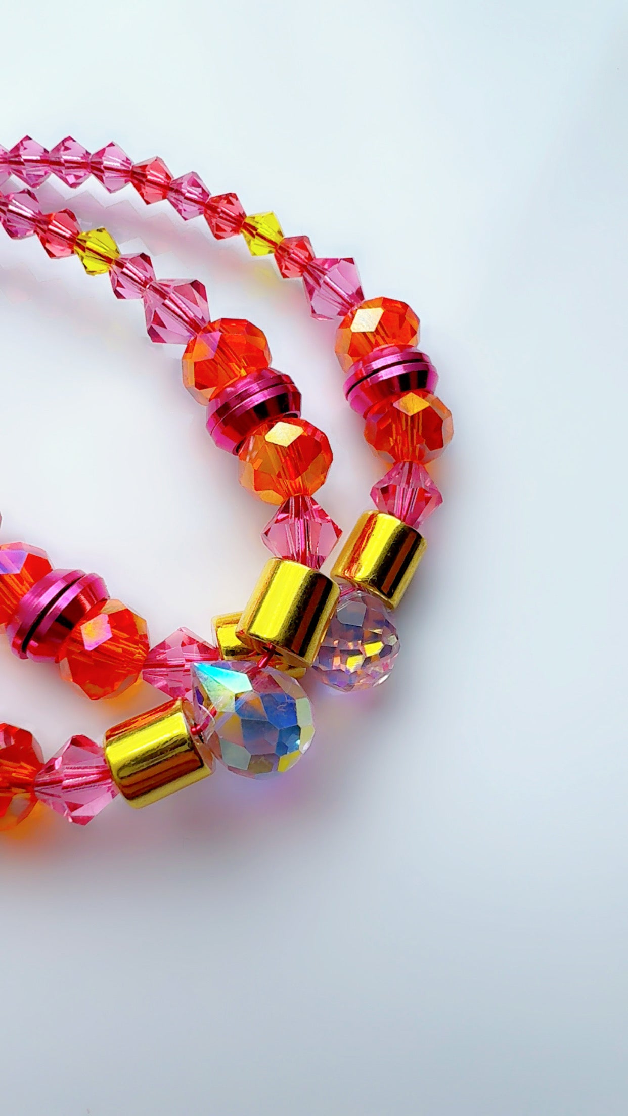 *Brand Signature Ear Candy Hot Pink and Orange Long Hoop