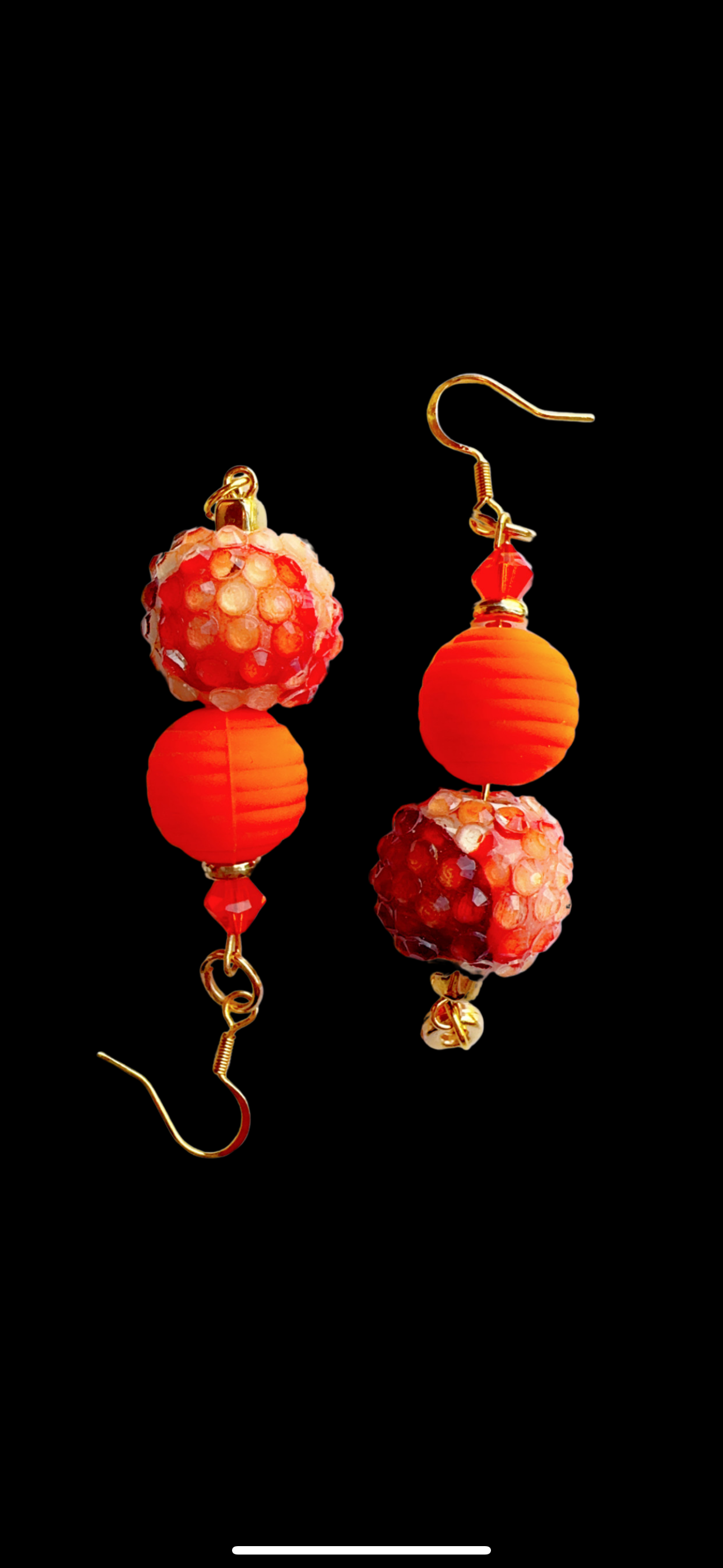 Ear Candy Ear Candy Orange Double Stack Large