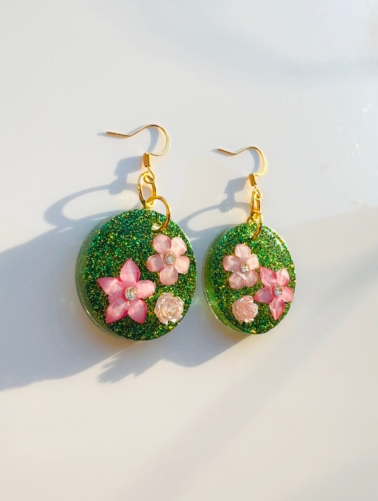 Floral Basket Earrings