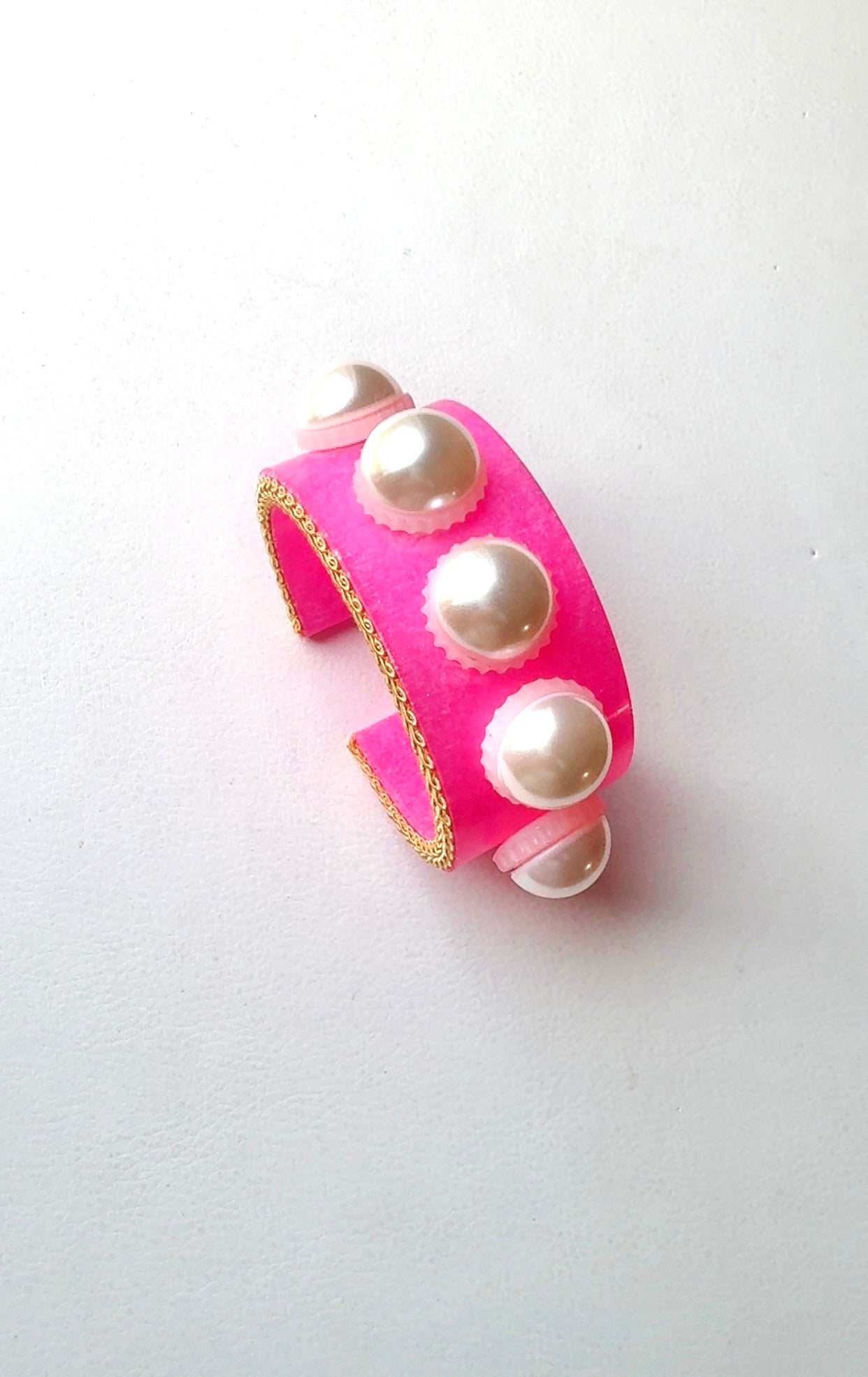 Pink Big Pearl Cuff
