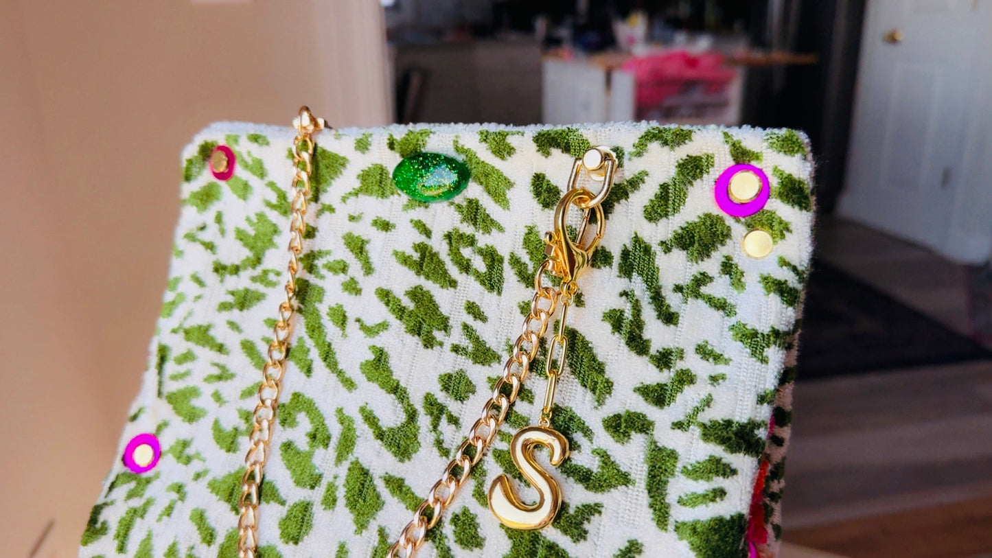 Green Leopard Clutch