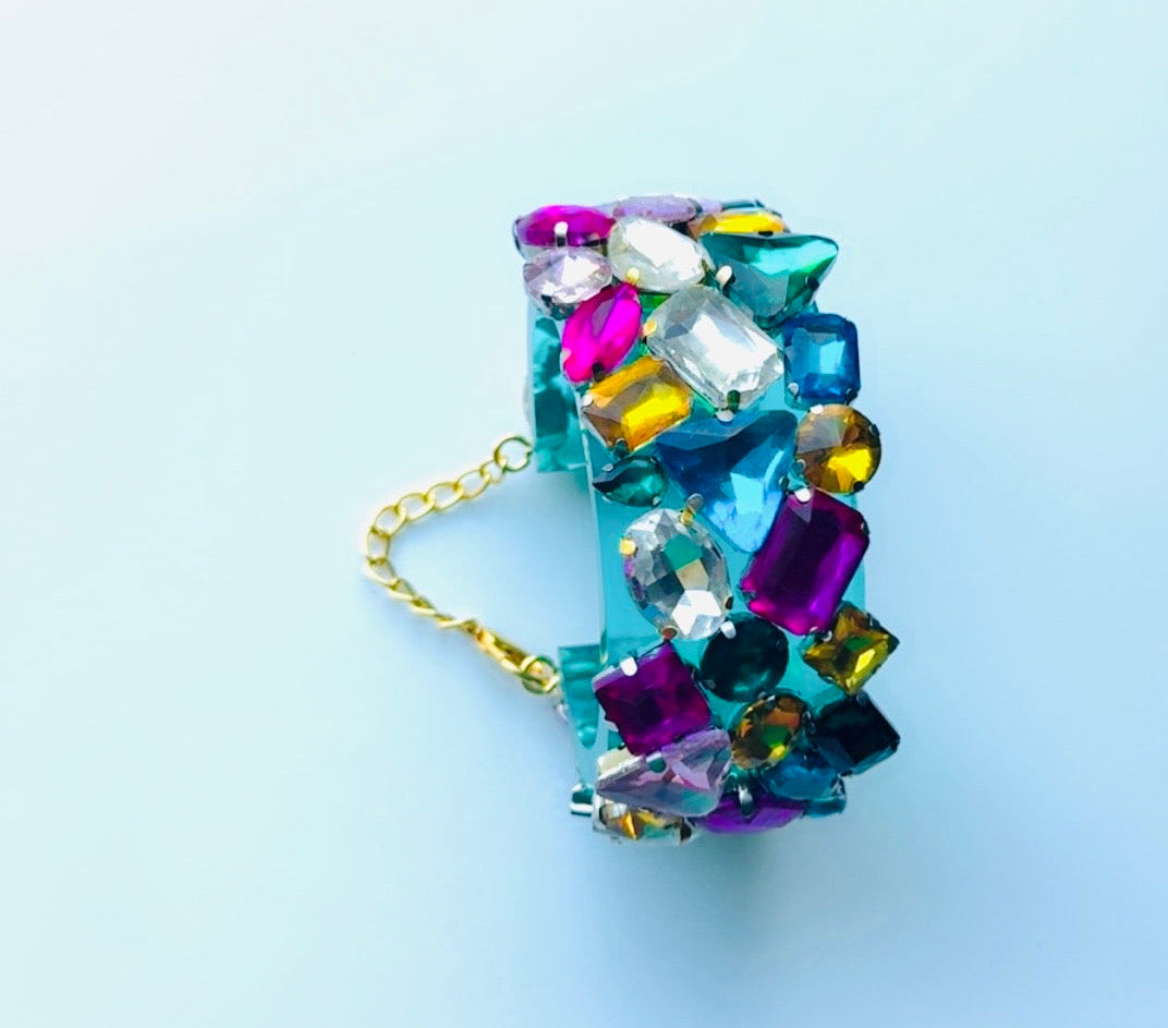 Kaleidoscope Cuff with Chain