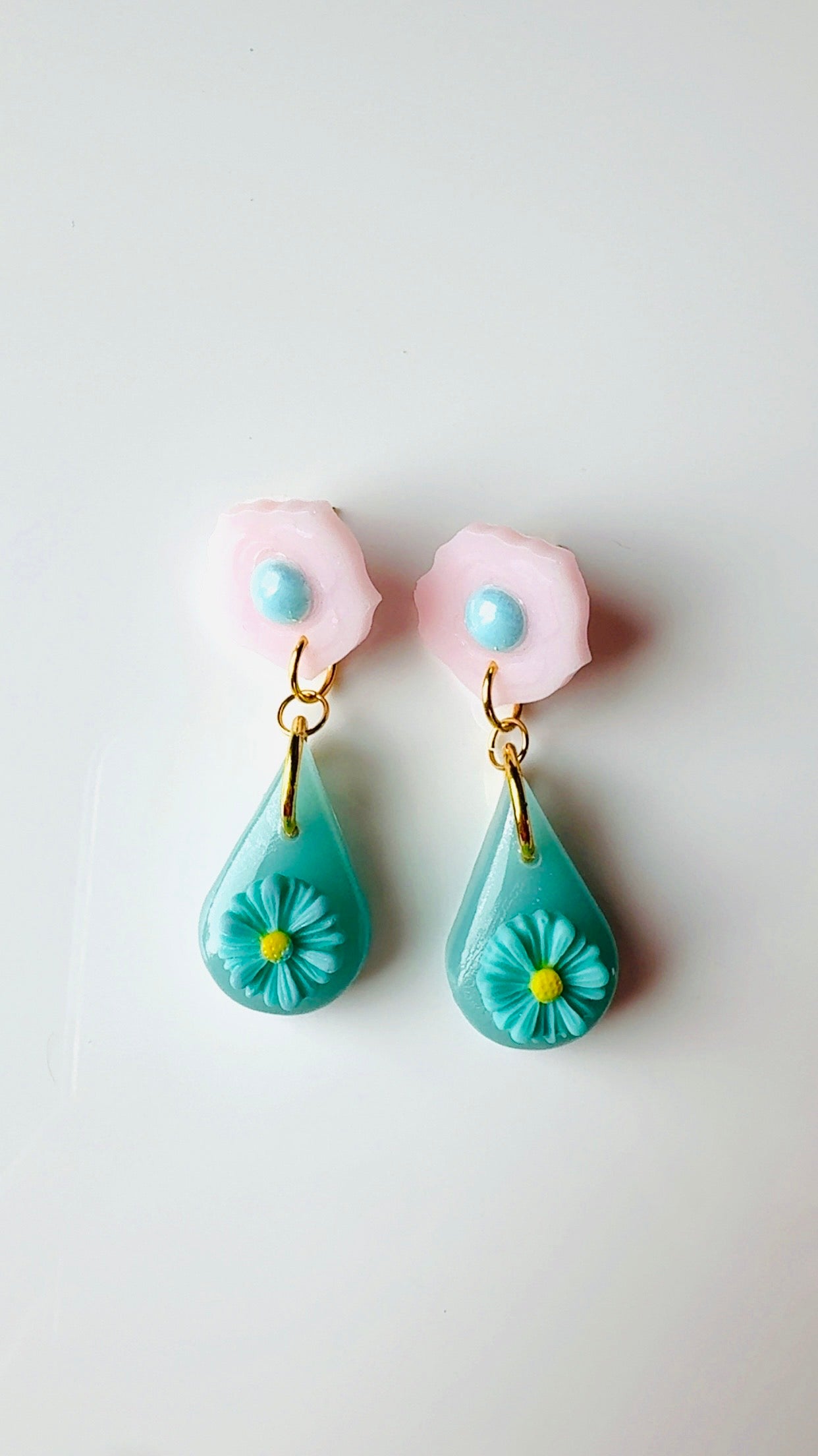 Blue Rose Floral Ear Candy
