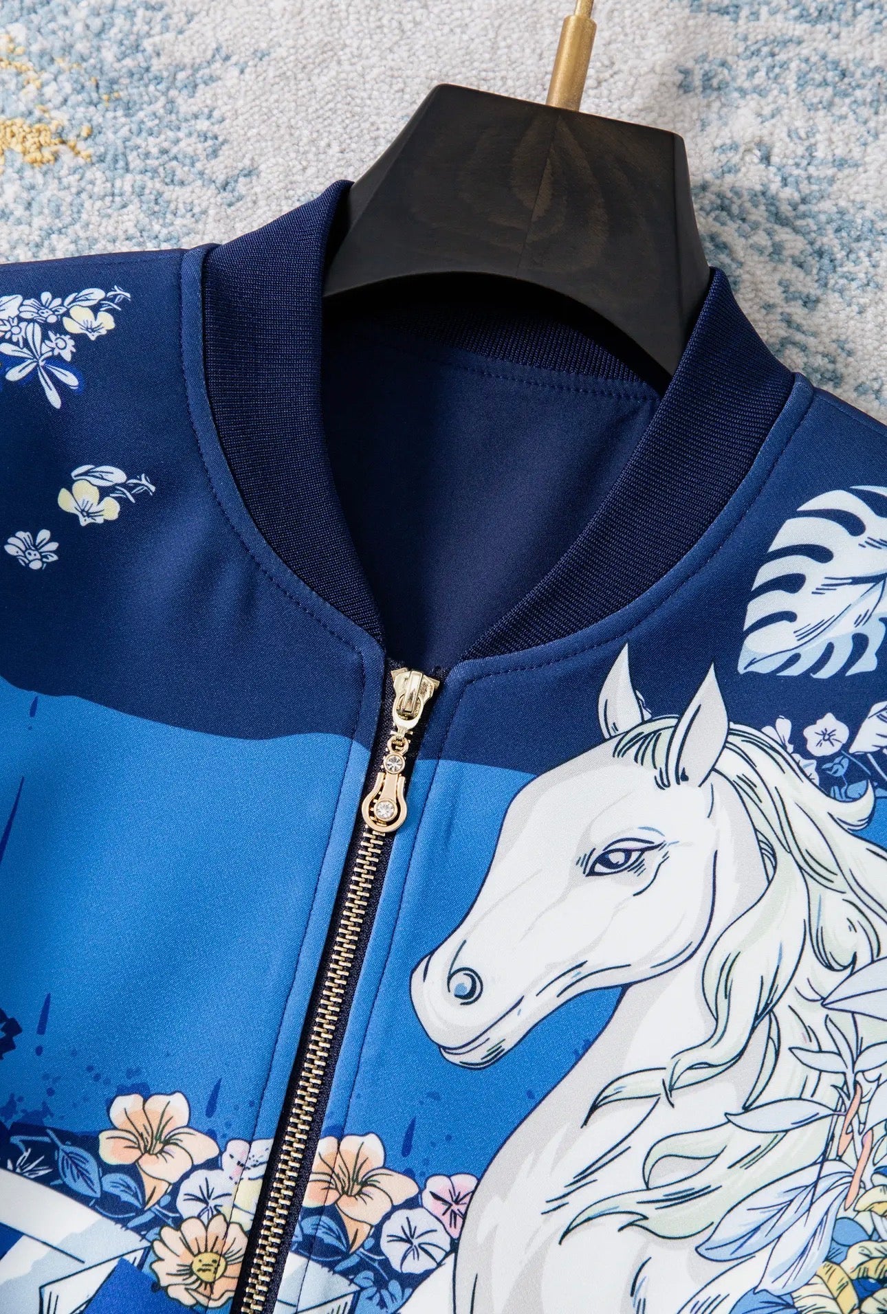 Blue Pony Cropped Jacket