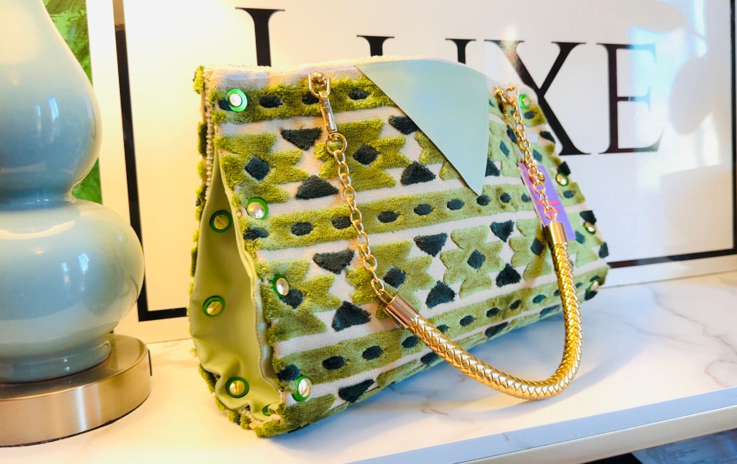 Turkish Green Velvet Clutch