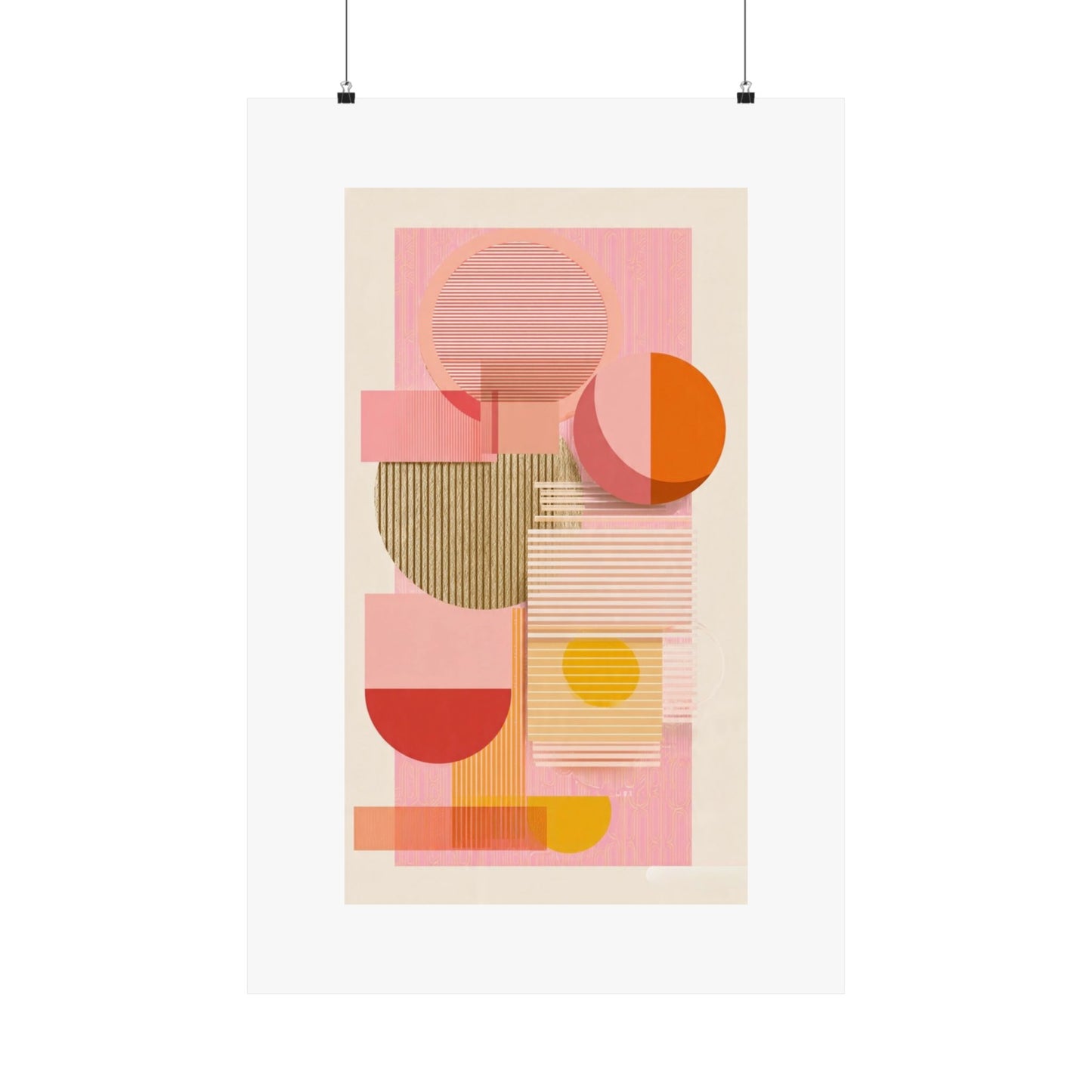 Abstract Geo Portrait — Modern Art Print (Matte Vertical)
