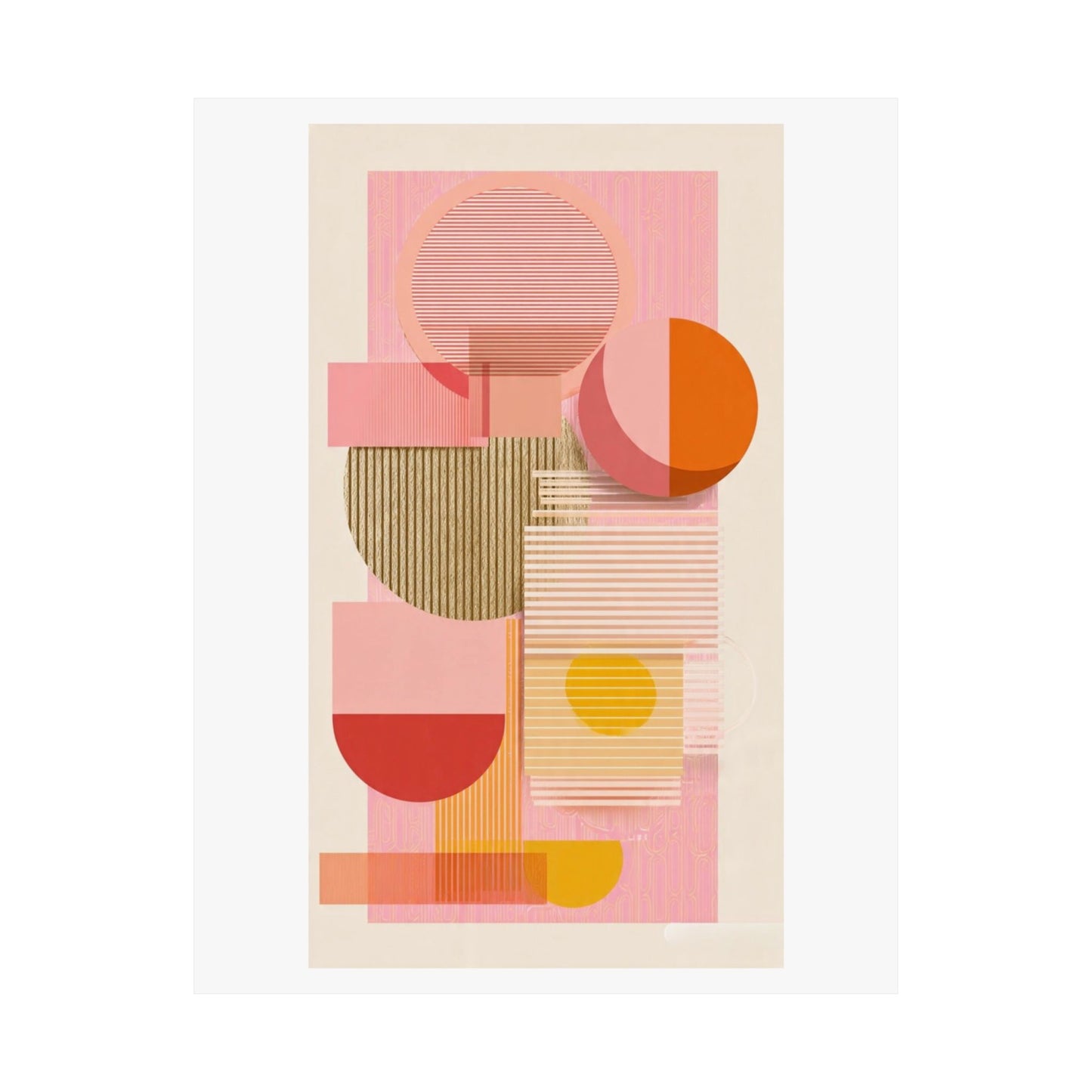 Abstract Geo Portrait — Modern Art Print (Matte Vertical)