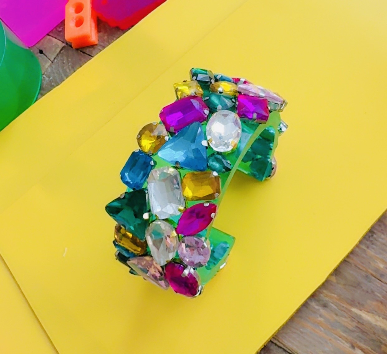 Kaleidoscope Cuff with Chain