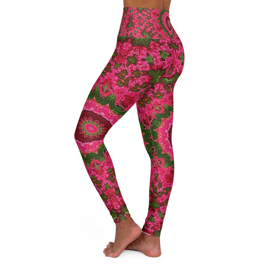High-Waisted Floral Mandala Yoga Leggings