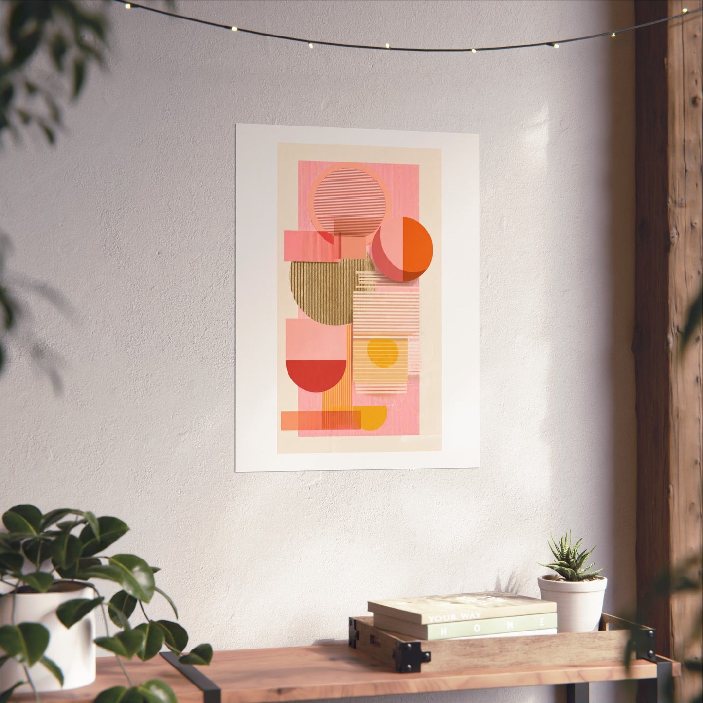 Abstract Geo Portrait — Modern Art Print (Matte Vertical)