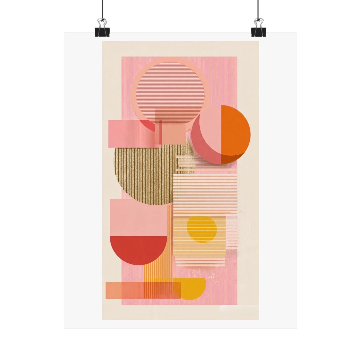 Abstract Geo Portrait — Modern Art Print (Matte Vertical)