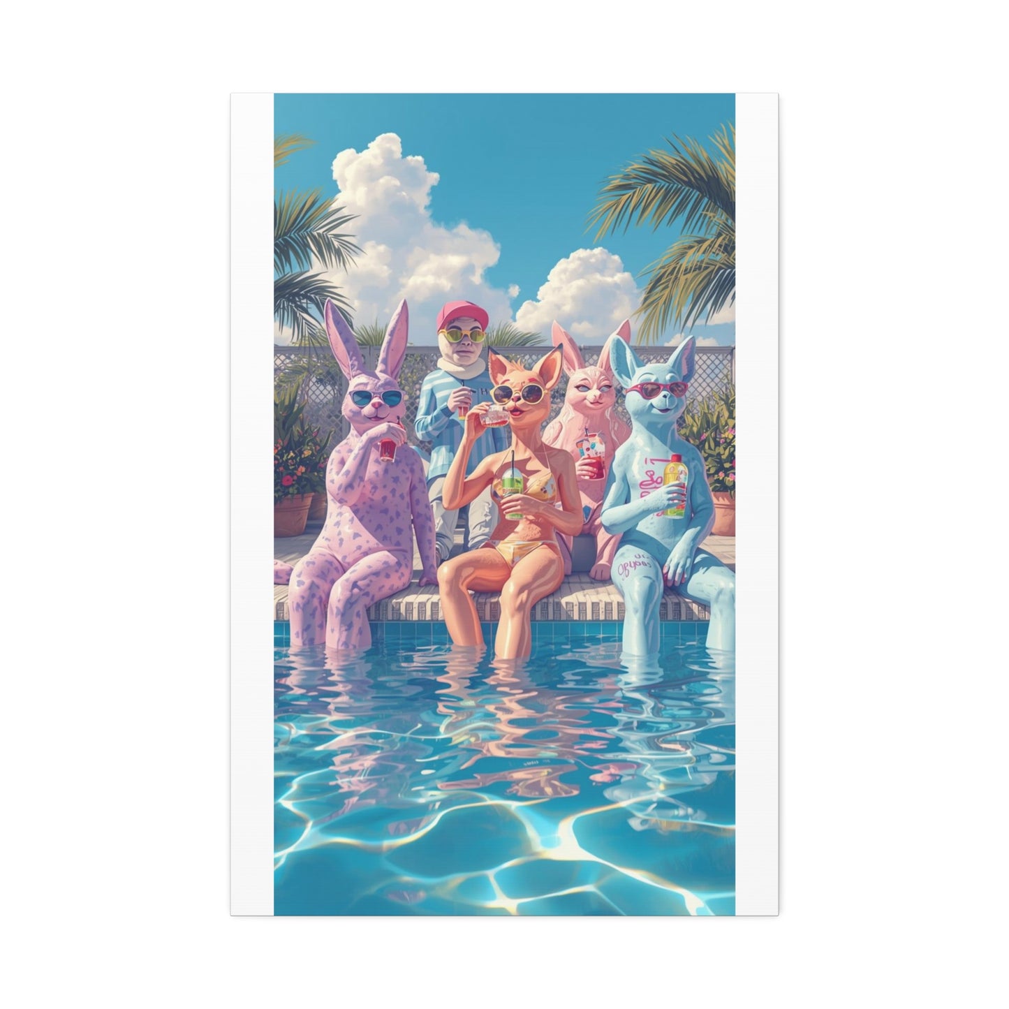 Chillin By The Pool Canvas Print
