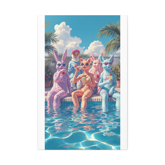 Chillin By The Pool Canvas Print
