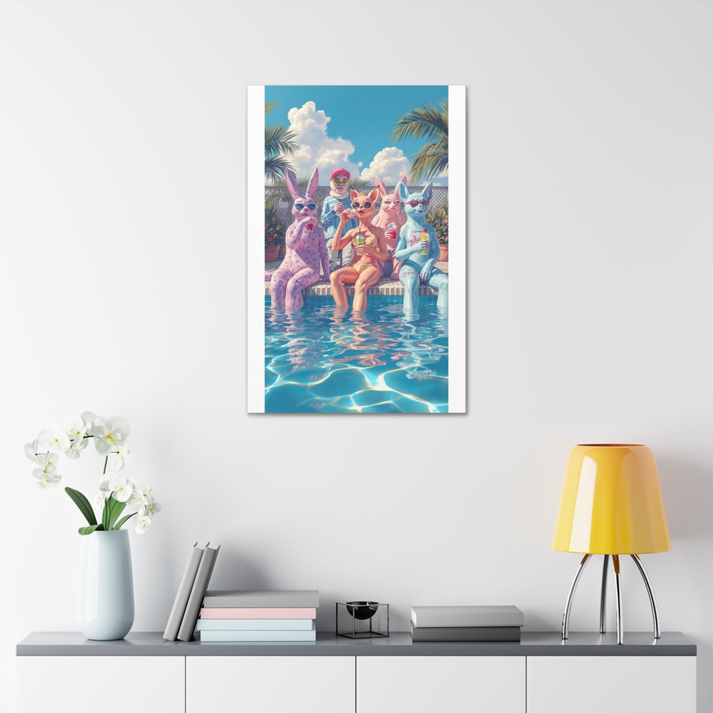 Chillin By The Pool Canvas Print