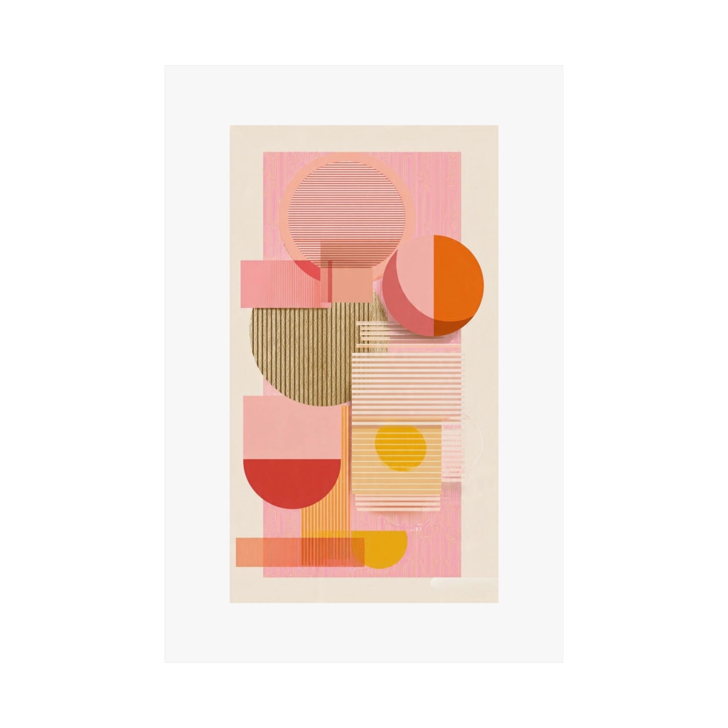 Abstract Geo Portrait — Modern Art Print (Matte Vertical)