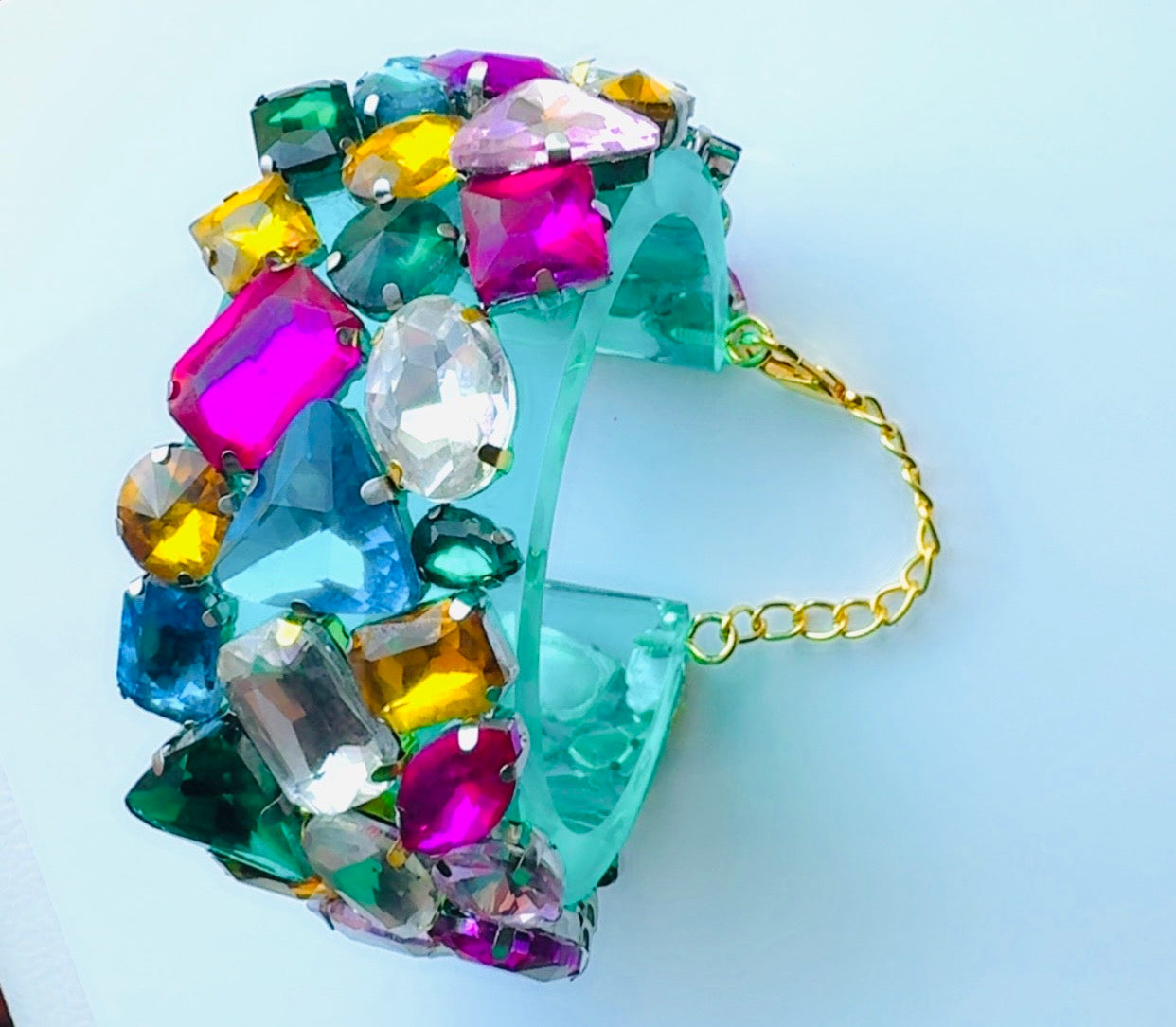 Kaleidoscope Cuff with Chain