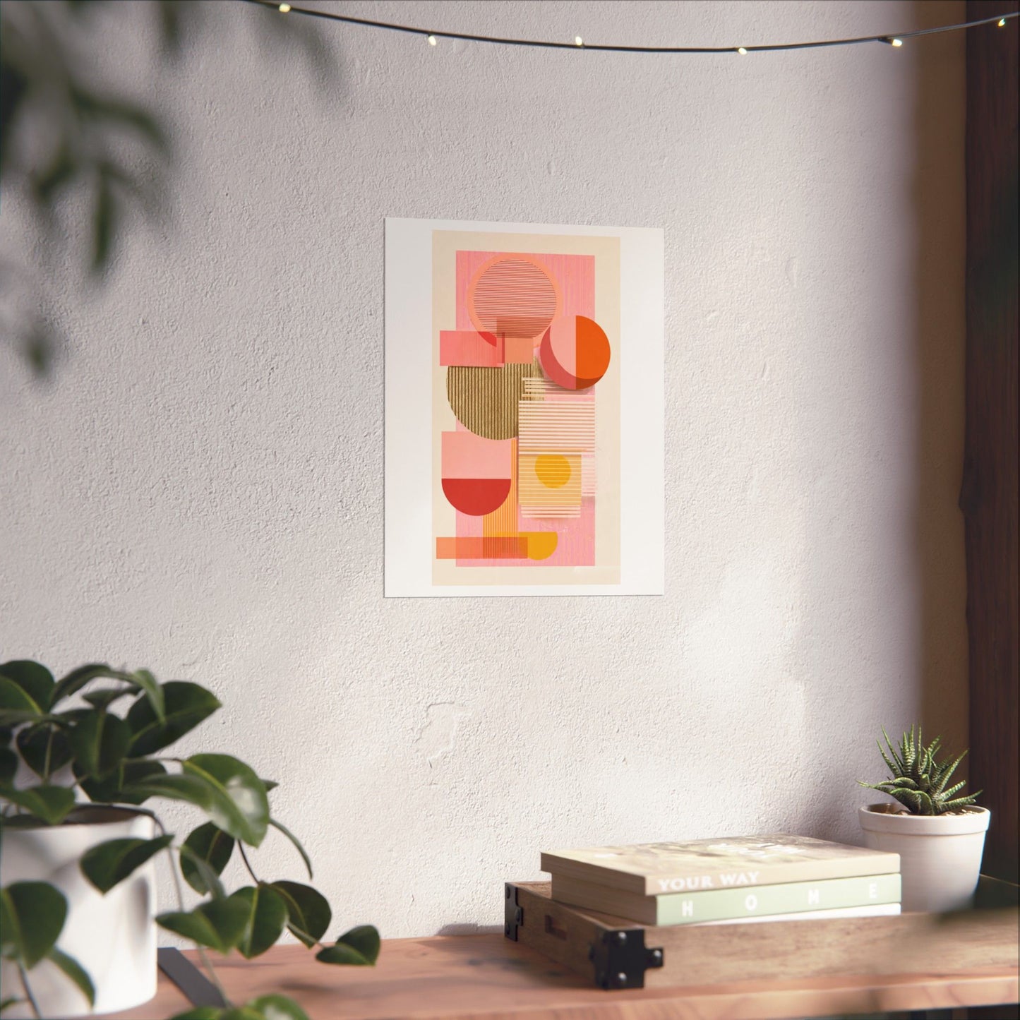 Abstract Geo Portrait — Modern Art Print (Matte Vertical)