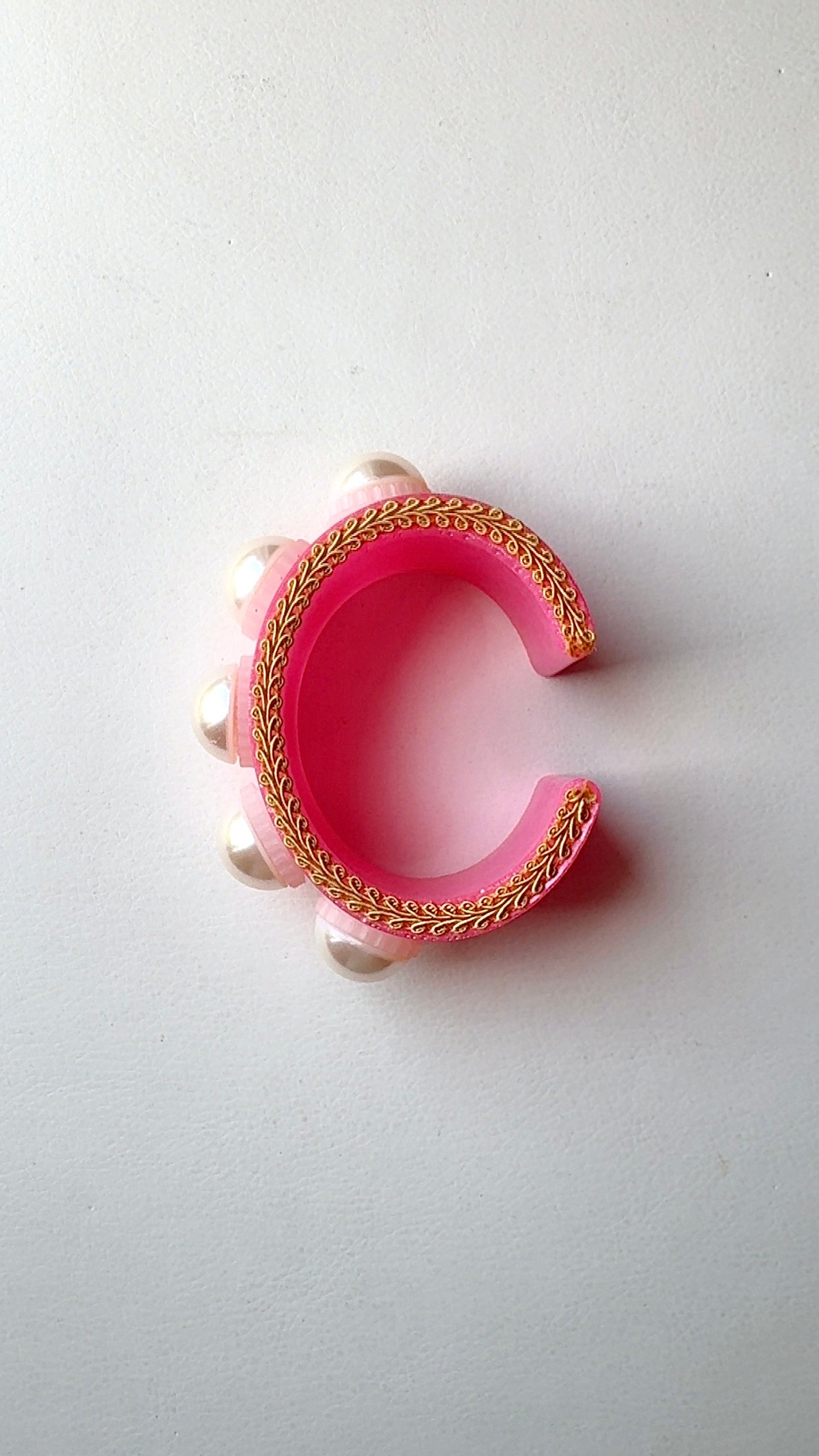 Pink Big Pearl Cuff