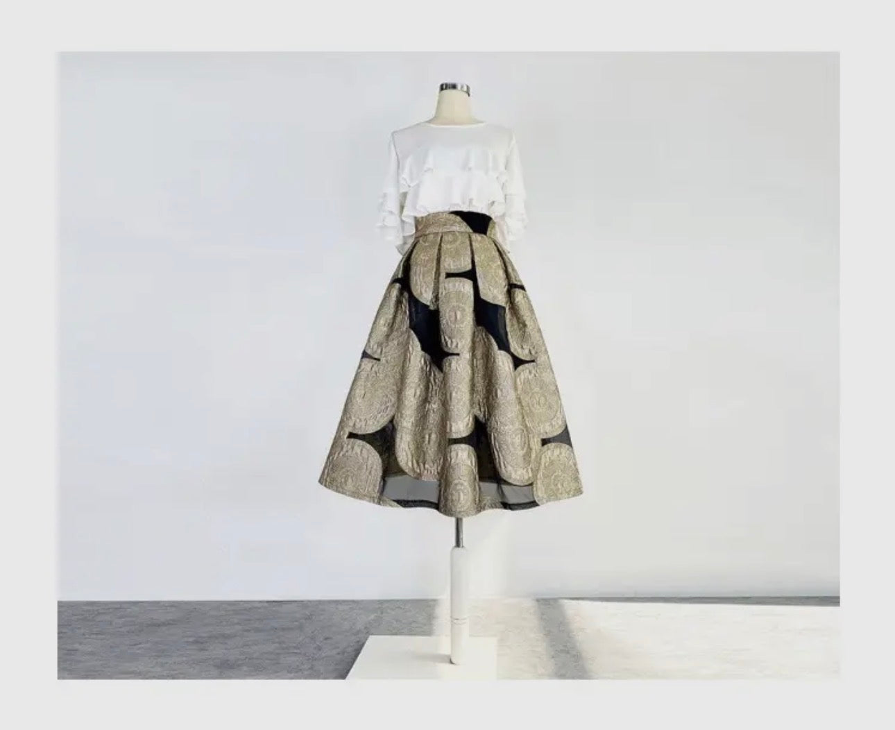 Embroidered Tutu Full Skirt