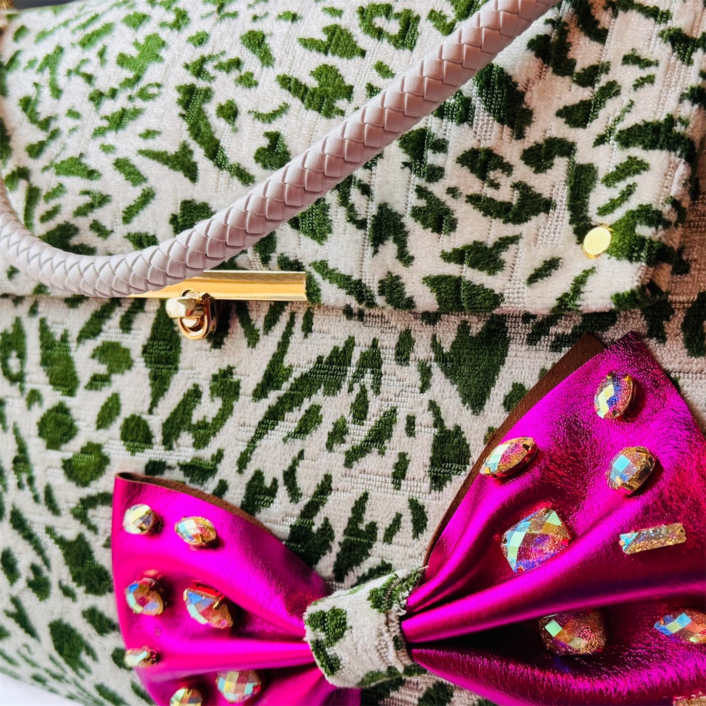Wicked Green Cheetah Bag