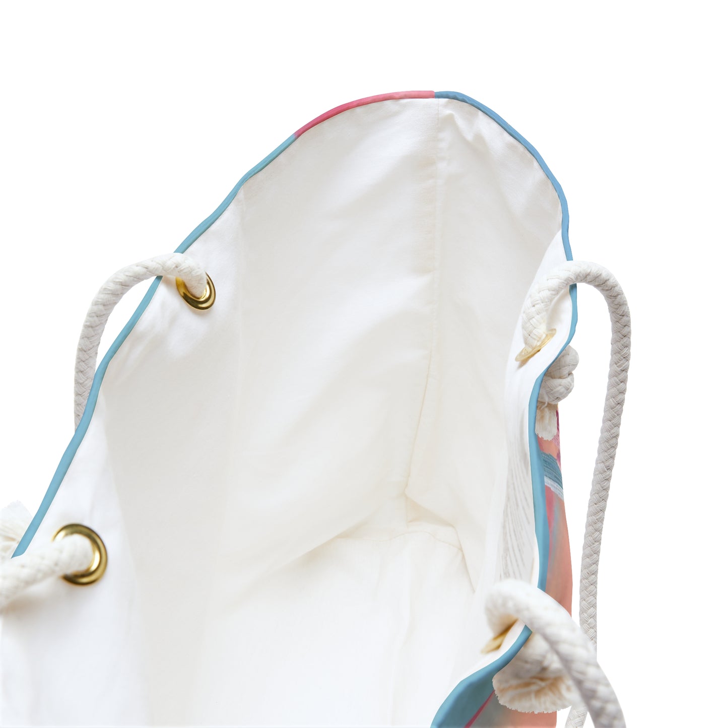 Pastel Beach Weekender Bag — Flamingos & Seals Coastal Travel Tote