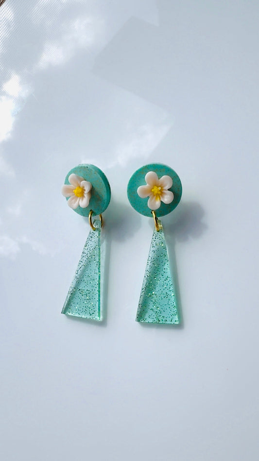 Turquoise Floral Dangle