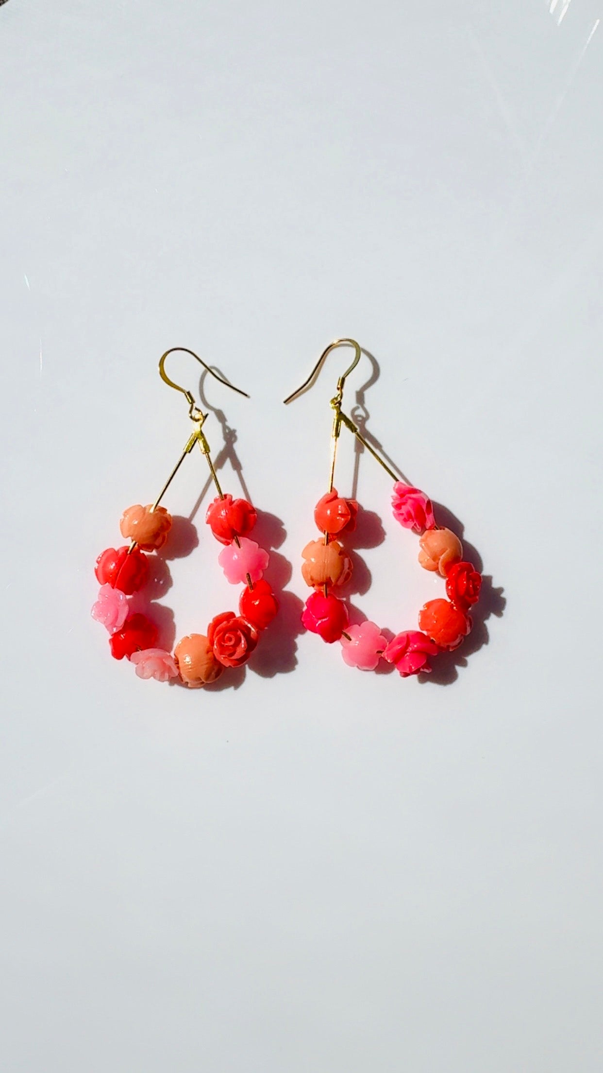 Pink Floral Bouquet Earrings