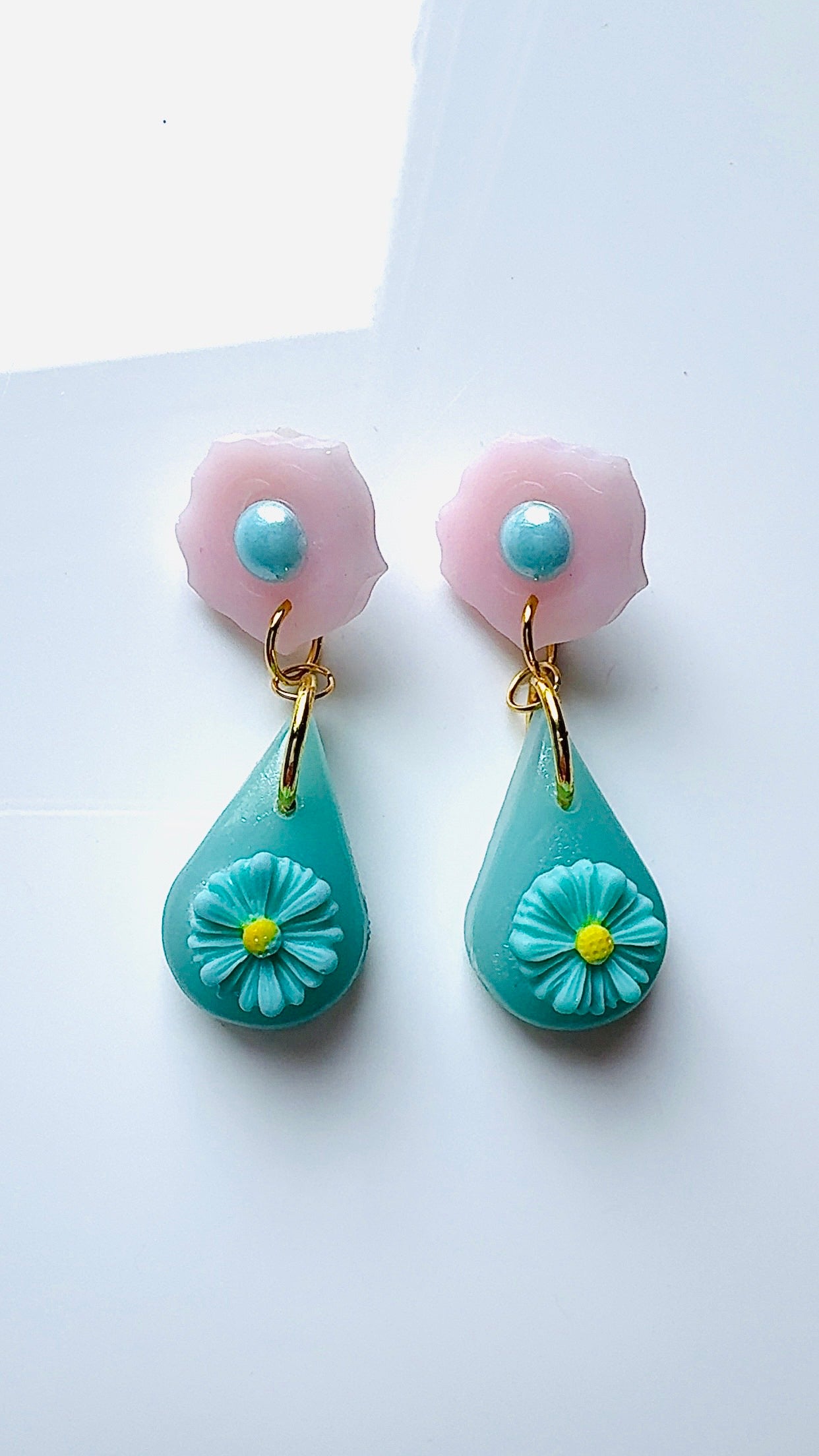 Blue Rose Floral Ear Candy