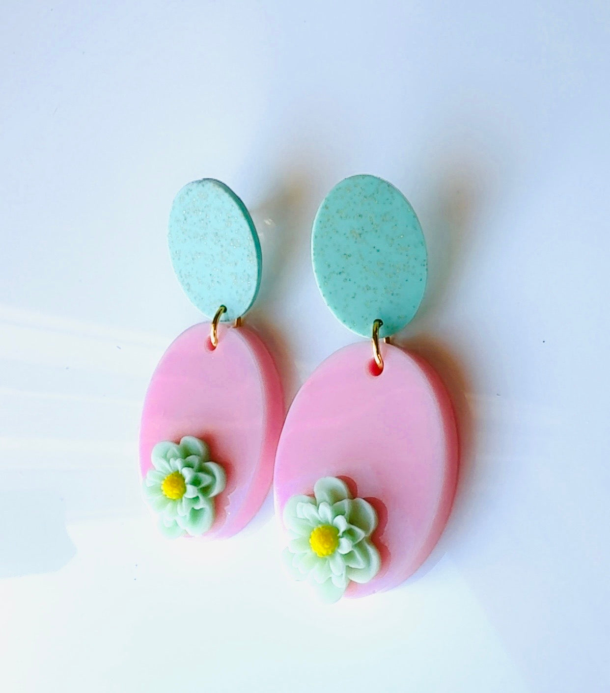 Pastel Floral Basket Earrings