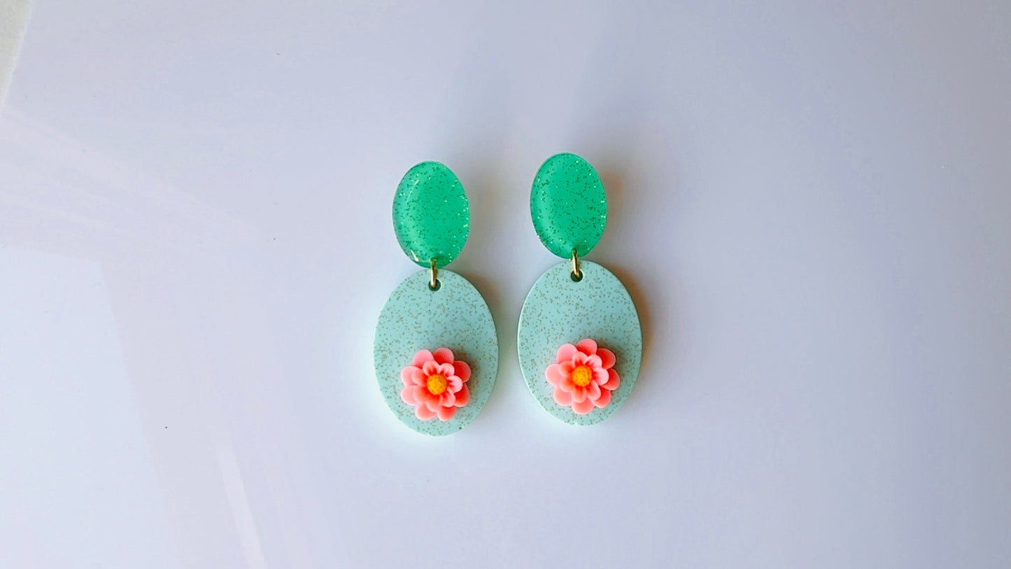 Blue Bonnet Floral Earrings