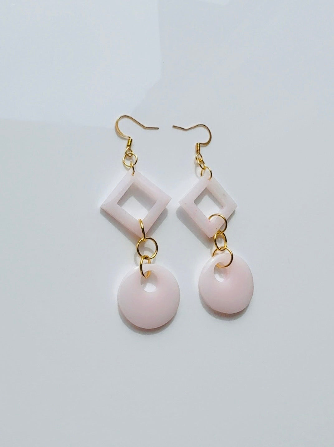 Blush Geo Dangle Earrings
