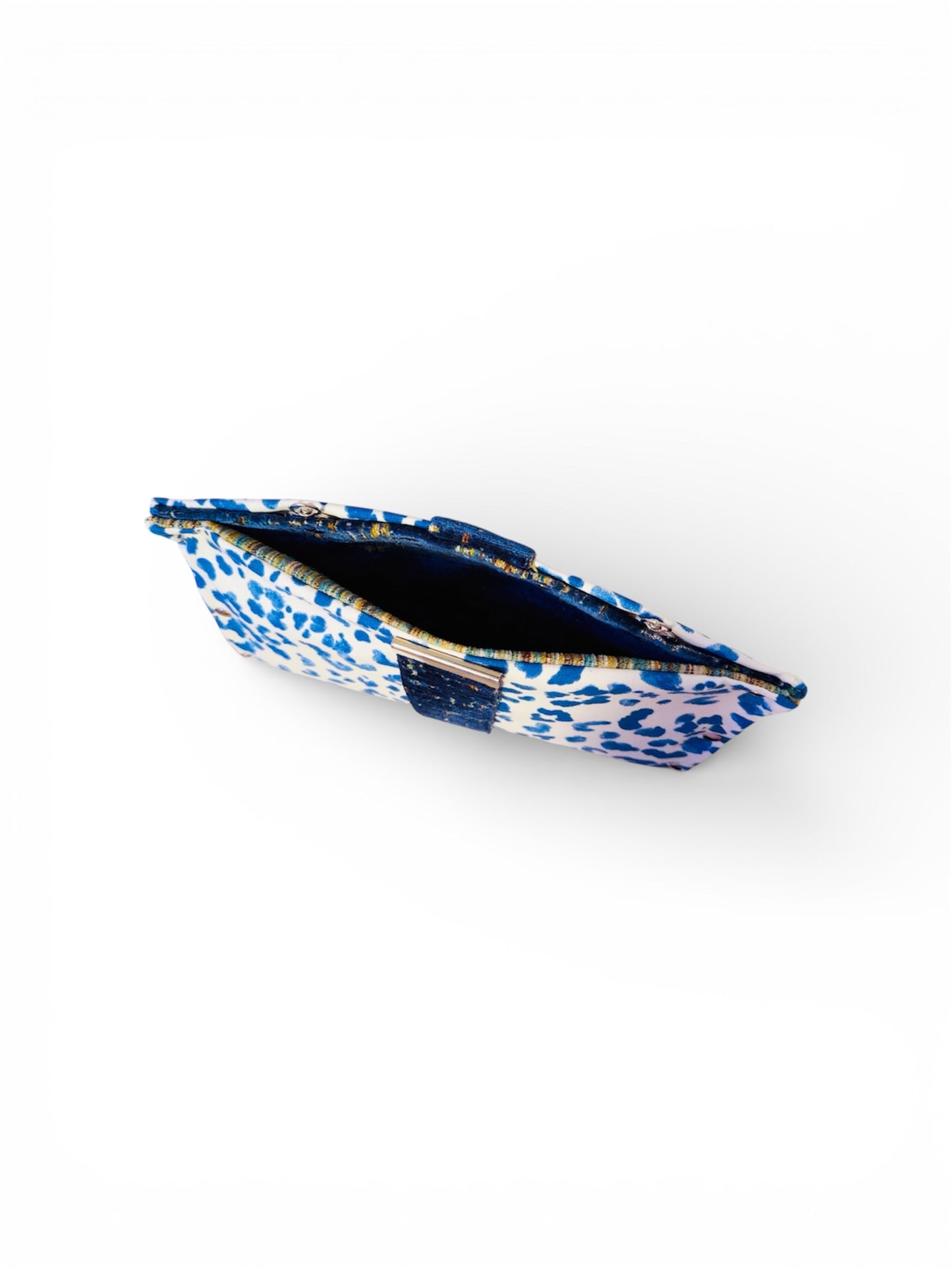 Blue Leopard Clutch