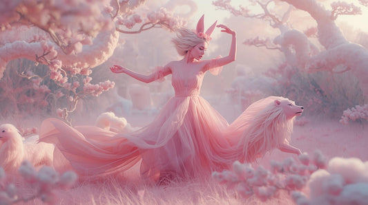 Cotton Candy Enchanted Forest Canvas Print