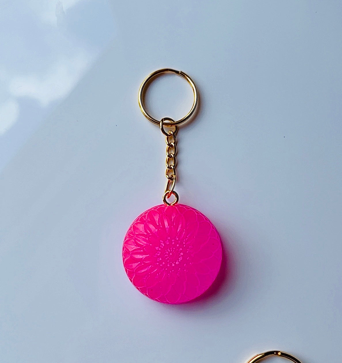 Floral Resin Keychain