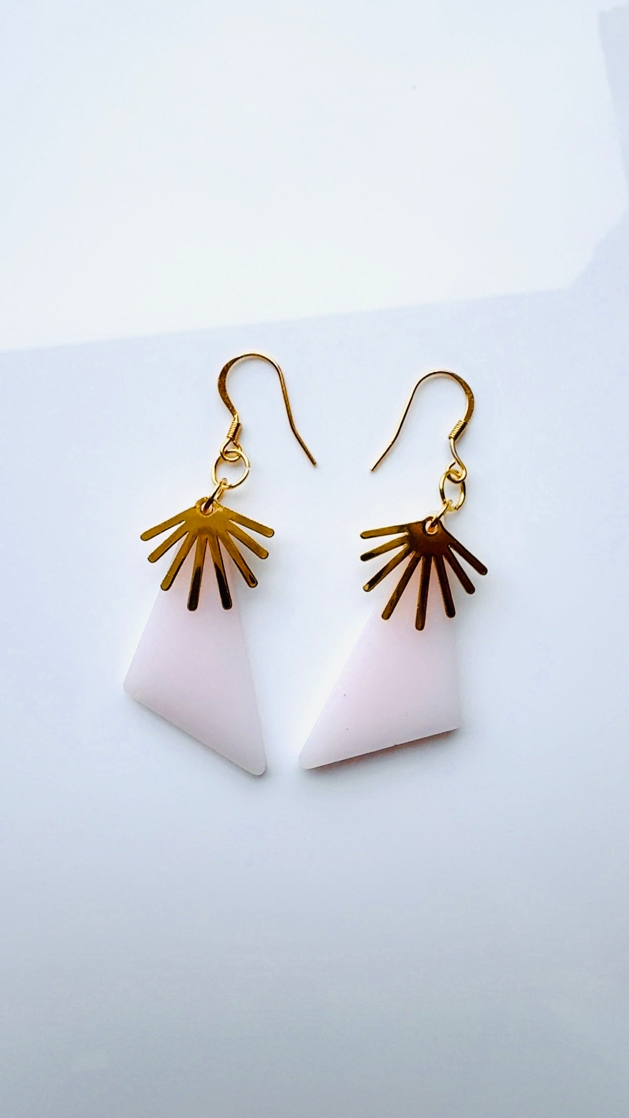 Blush Pink Sunburst Earrings