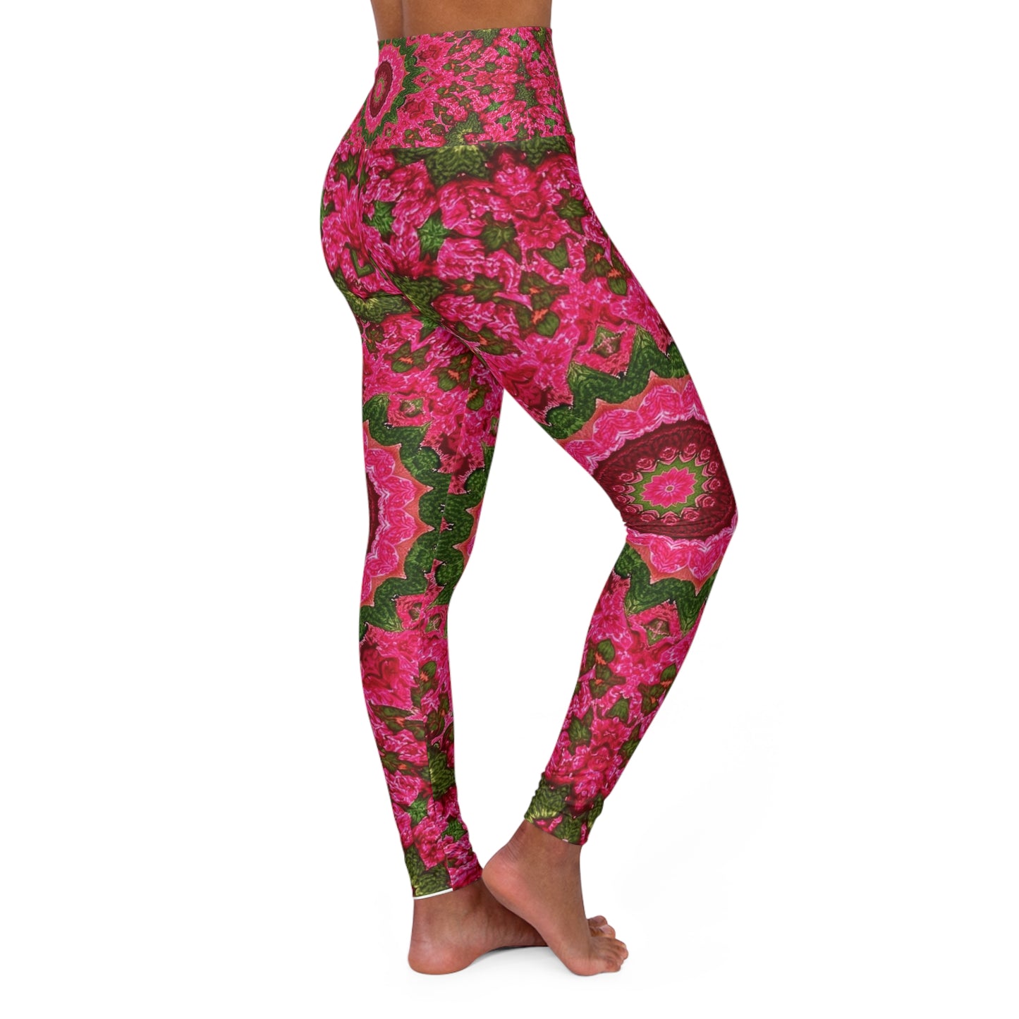 High-Waisted Floral Mandala Yoga Leggings