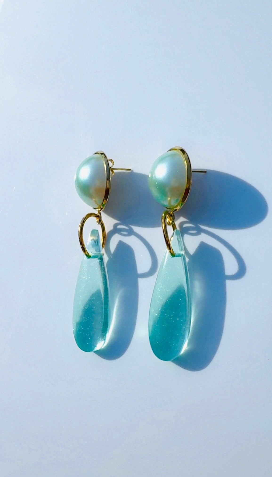 Ocean Blue Pearl Ear Candy