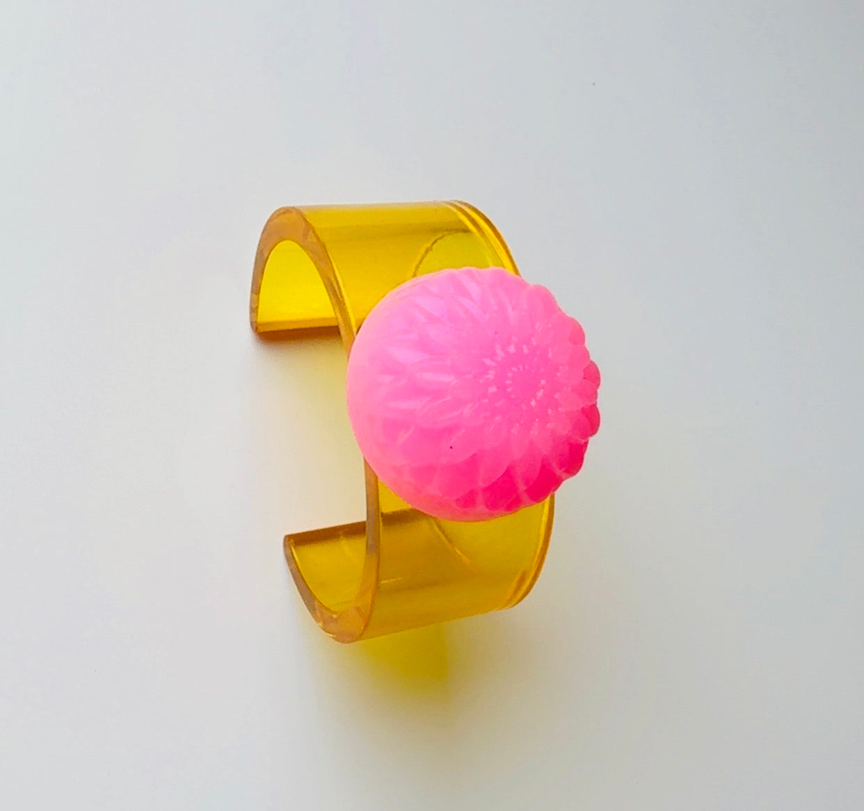 Golden Bubble Gum Dahlia Cuff