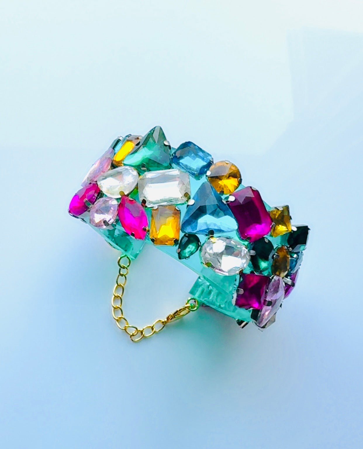 Kaleidoscope Cuff with Chain