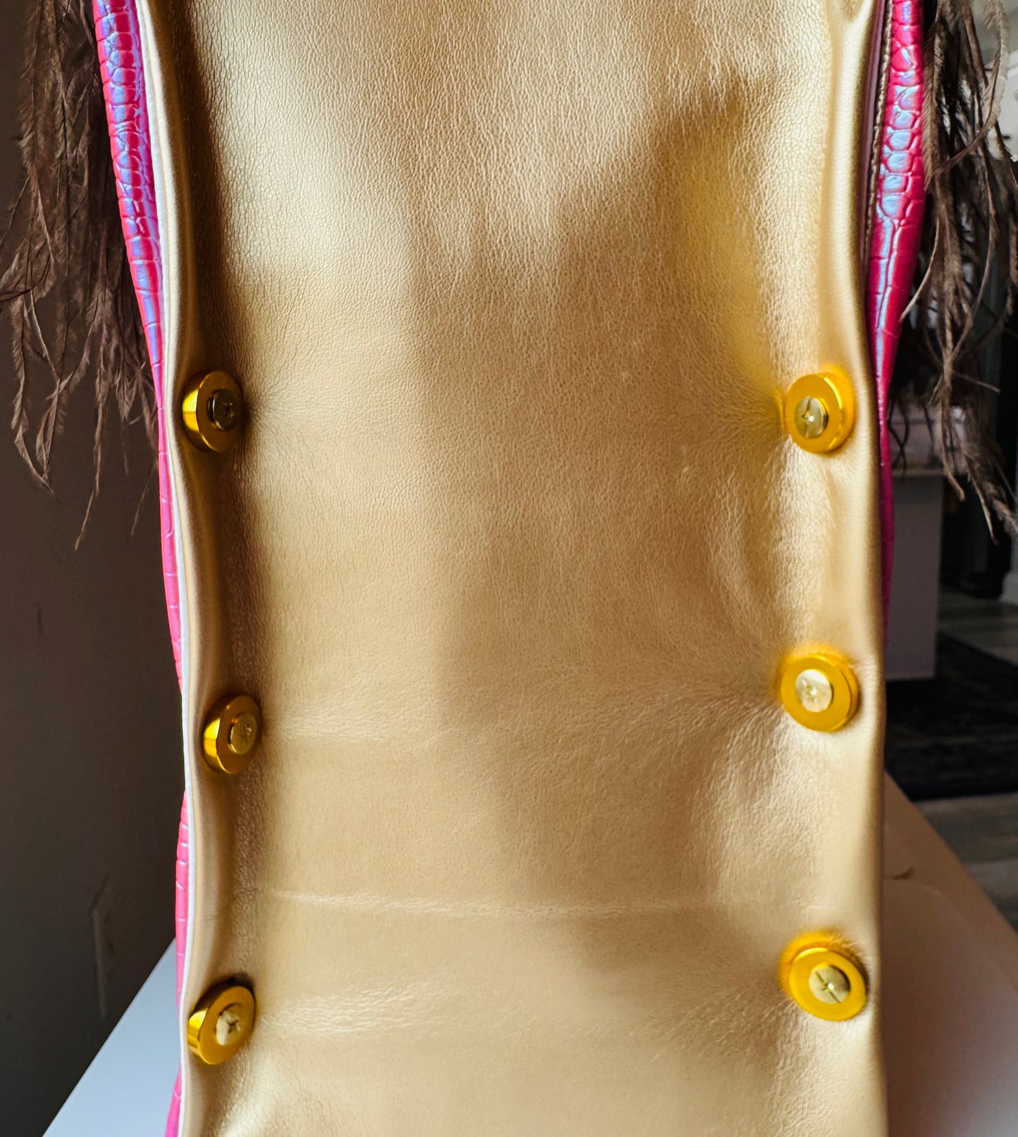 Chocolate Ostrich Tote