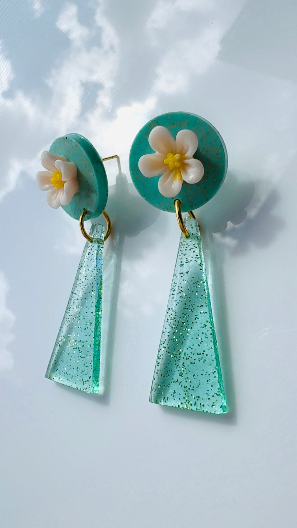 Turquoise Floral Dangle