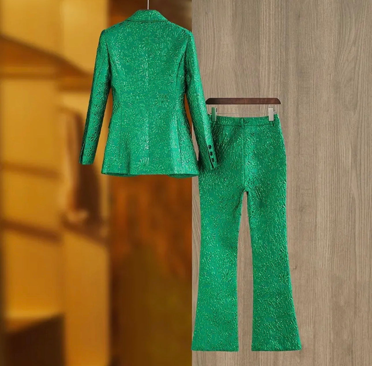 Ivy Green Textured Suit